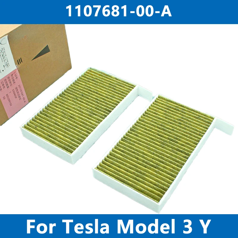 

Автомобильный Кондиционер, 2 шт., воздушный фильтр 1107681-00-A для Tesla Model 3, модель Y, включено, детали для замены