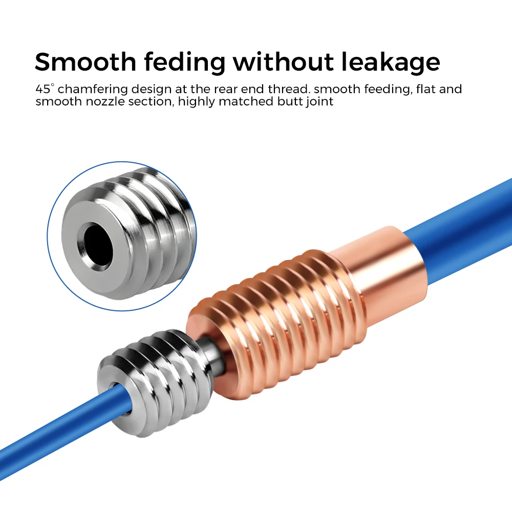 E3D V6 Titanium Alloy Copper Bi-metal Throat Heatbreak Throat For E3D V6 HOTEND Heater Block For CR10S CR6 SE 3D Printer Parts