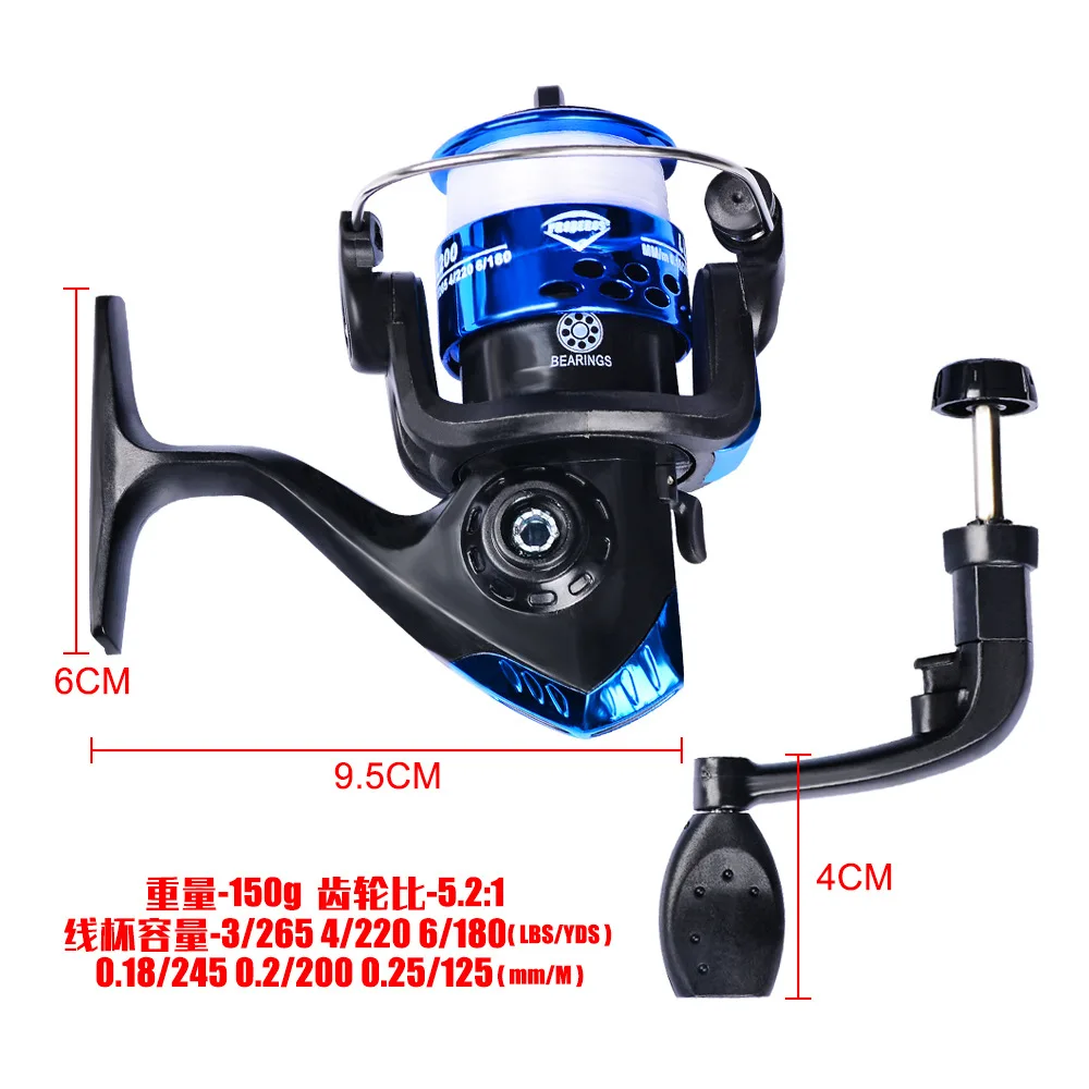 Hot Selling 3BB Ball Bearings Left/Right Fishing Reel Interchangeable Collapsible Handle Fishing Spinning Reels Gear Ratio 5.2:1