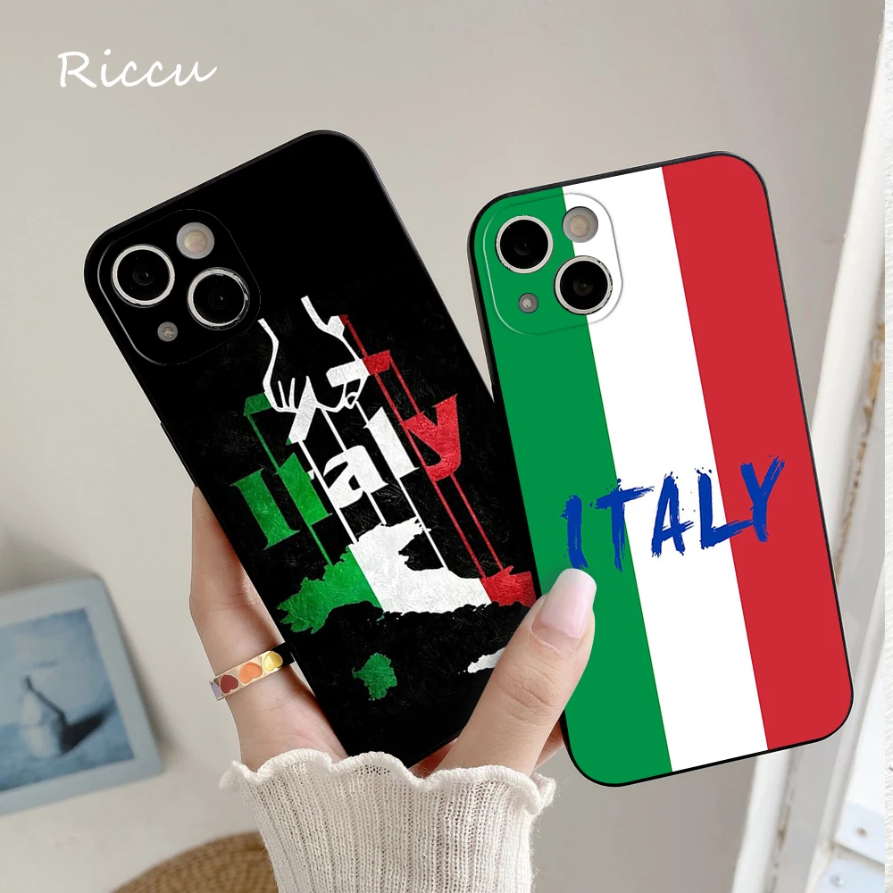 Custodia Per Telefono Bandiera Italia Per Iphone 14 11 12Pro X Pro 14 Max 12 13 Mini Xs Iphone 14 13 Cover Morbida Per Telefono