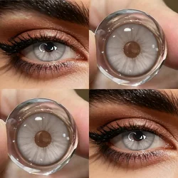 Visuashow Grey Series Colored Contact Lenses - Natural Look, Half - Year Disposable Contacts (Meteor Gray)