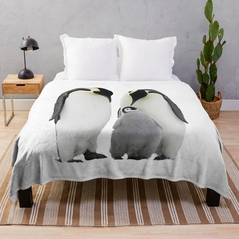 

Penguin Family Throw Blanket Sleeping Bag fluffy Blankets