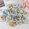 Mini Flower Tin Trinket Jewelry Coin Box Tinplate Storage Case Small Rectangular 1