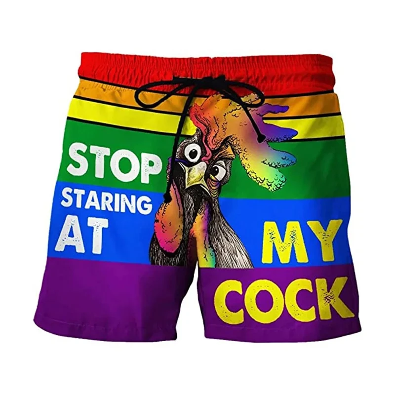 Funny Fruit Banana Design Graphic Beach Shorts Hip Hop Cock Animal 3D Printed Short Pants Vacation Surfing Men Swimming Trunks 5
