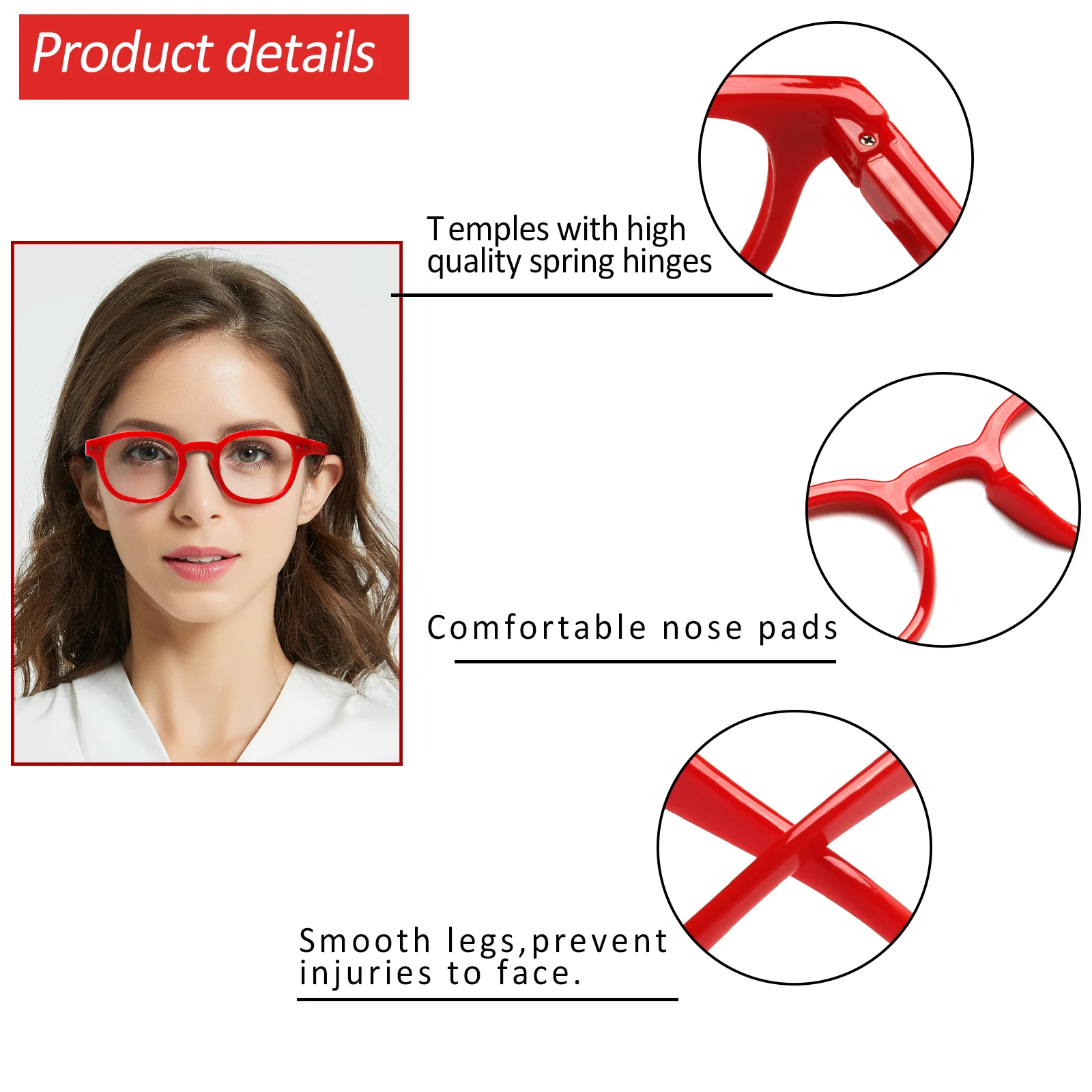 Henotin Unisex Reading Glasses Men Women Ultra-light Portable Anti-fatigue Presbyopia Eyeglass  Diopter Eyewear +1.0 1.5 2.0 3