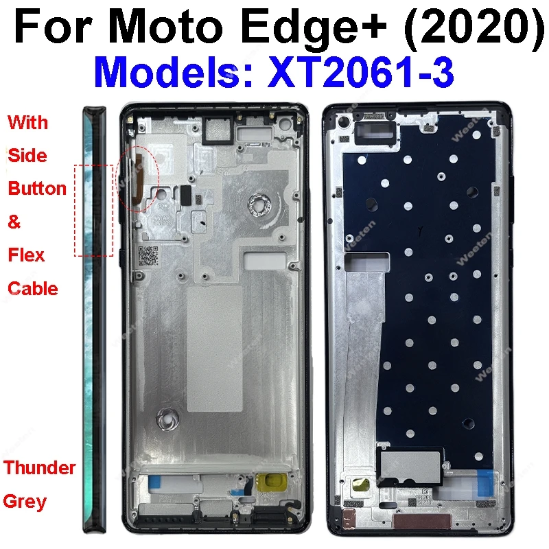 Motorola Moto Edge Plus Edge S Pro Edge 20 Pro Edge S30 중간 프레임 하우징 LCD 전면 프레임 베젤 수리 부품 용 중간 프레임