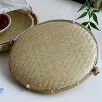 Anti-mosquito Hand-Woven Food Serving Tent Basket Tray Vegetable Bread Storage Basket Portable Outdoor Picnic Mesh Net Cover 5