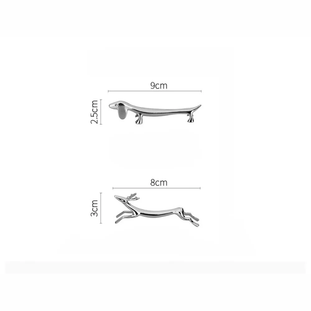 Kitchen Accessories Zinc Alloy Cutlery Bracket Holder Silver Fawn /Little Dog Shape Cutlery Storage Cute Chopsticks Holder 6