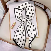 Foulard de cheveux de luxe pour femmes, nouveau Style frais, longue mode, bandeau de marque, sac en soie, ruban Design, serviette de poignet, Foulard 2