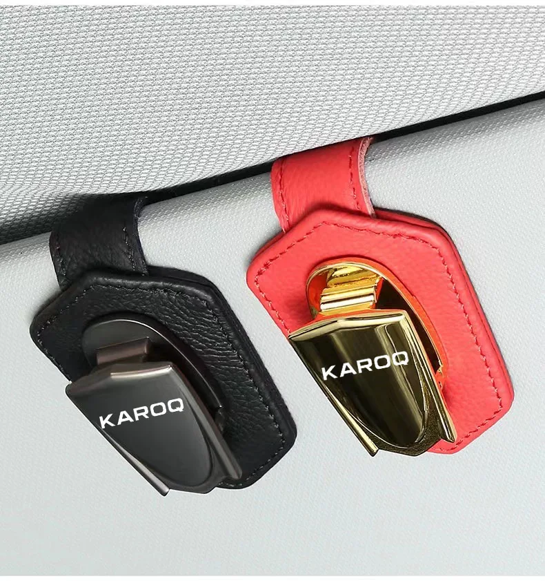 

Metal Sun Visor Sunglasses Support Clips And Card Clips Sunglasses Holder Quick-release Clamp Car Accessories For SKODA KAROQ