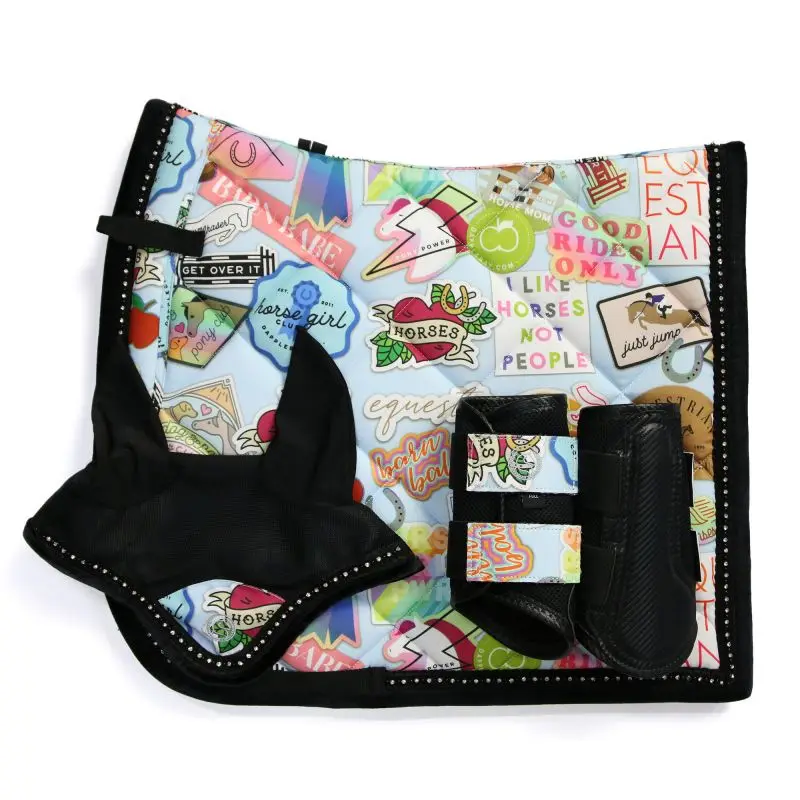 TF Horse Harness Equestrian Sweat Pad Dance Horse Sweat Cushion Cushion Shock Absorption Thickened Cute Earmuffs