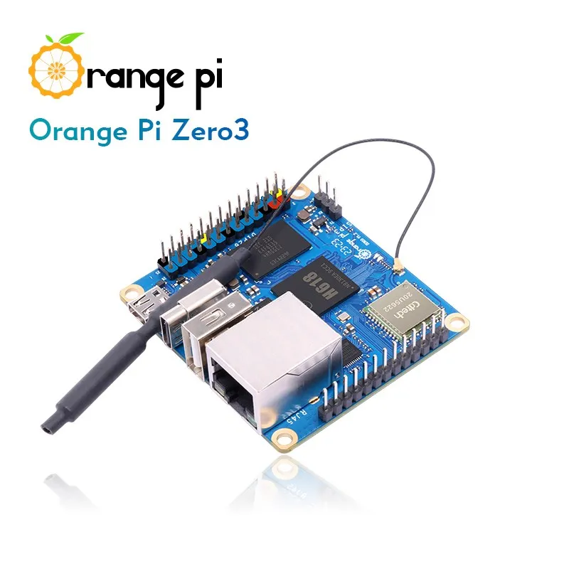 Orange Pi Zero3 1G 2G 4G RAM Allwinner H618 64-bit USB2.0 Dual Band WiFi5+BT5.0 Gigabit LAN Option Development Board Metal Case