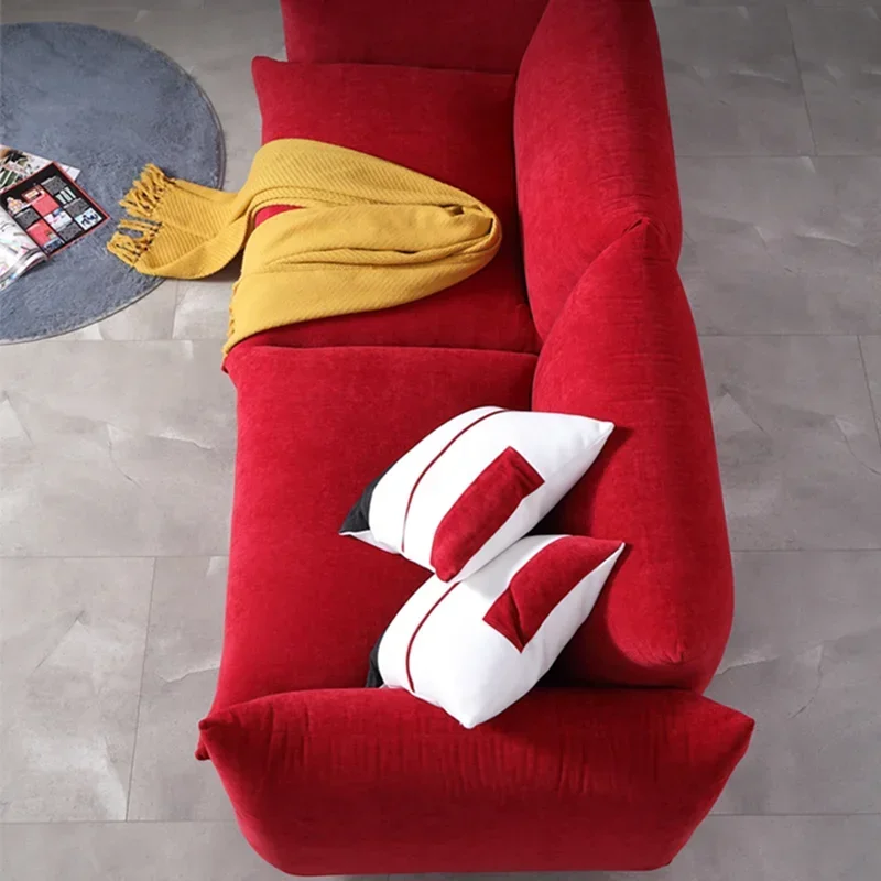 Modern Minimalist Fabric Sofa Soft Decoration Designer Recommends Small Apartment 5
