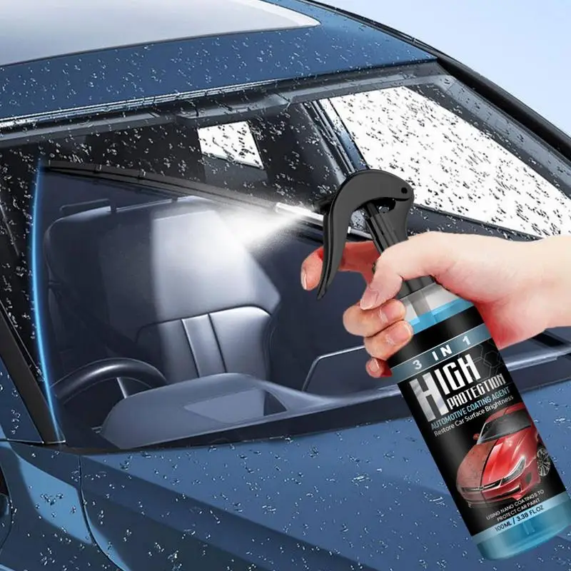 Ceramic Coating Spray 3 In 1 High Protection Coating Spray 100ml Coating For Cars For Vehicle Paint Protection Shine Paint Spray