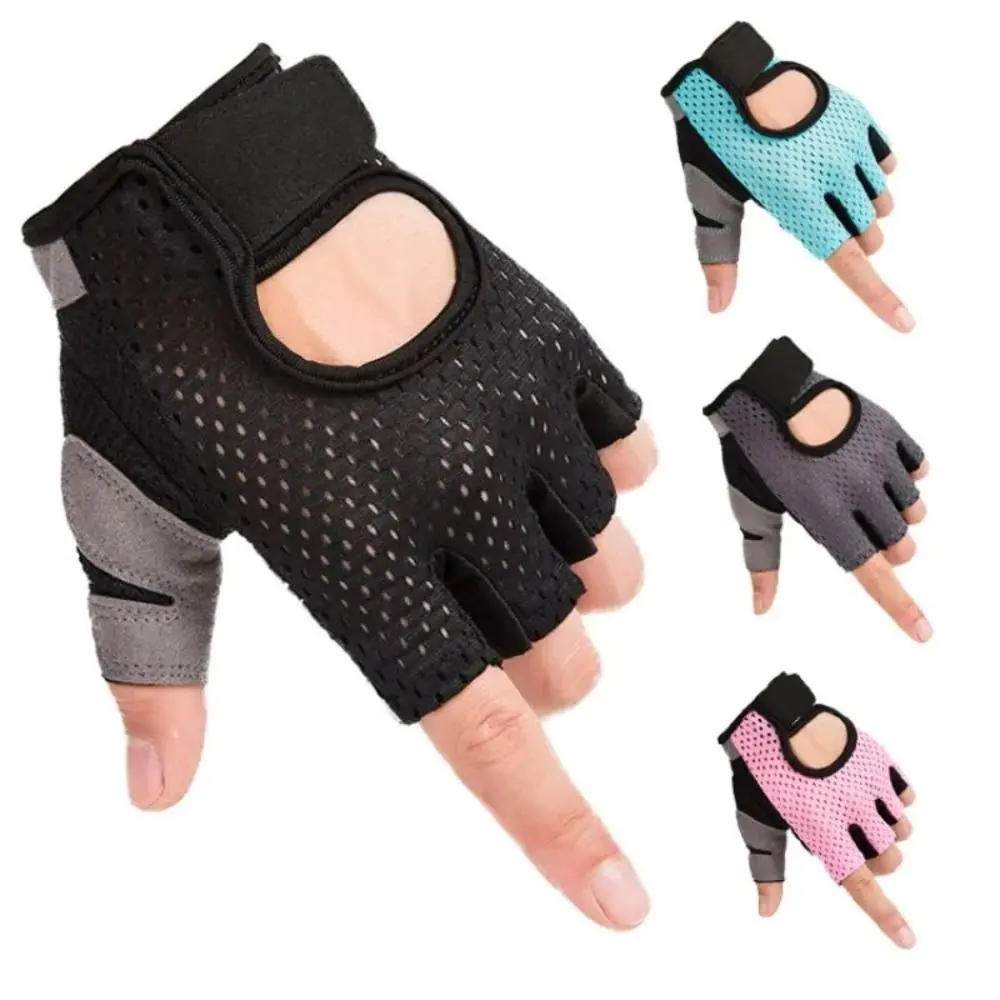 

Breathable Weight Lifting Gloves Non-Slip Curved Open Back Cycling Motorcycle Gloves Wearproof Shockproof