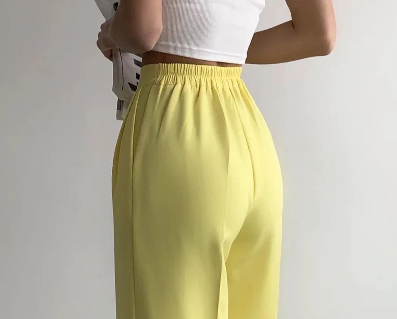 Women's Pants 2023 Autumn and Winter New Fashion Casual Pants Button Solid Color Pants Micro Lama Pants