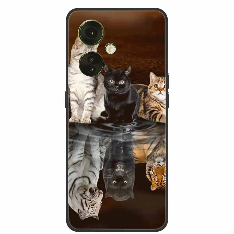 Cute Painted Cats Soft TPU Silicone Back Cover