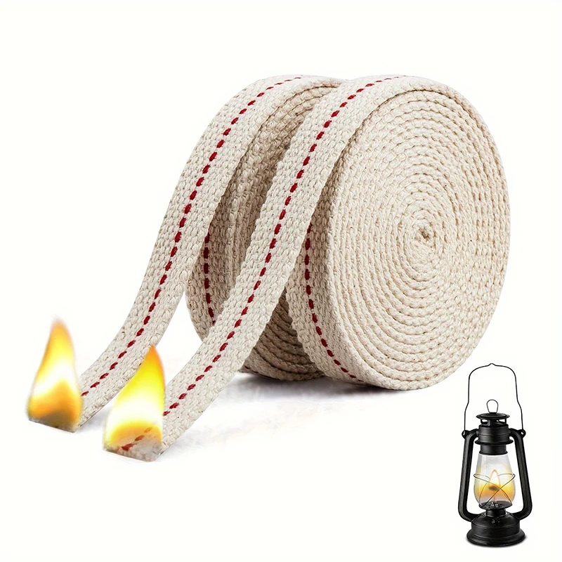 Handmade Braided Cotton Wick Kerosene Lamps Wick Replacement Oil Lamps Candle Burners Durable Emergency Lighting Fuel Accessory