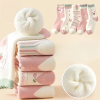 Children's Socks Wool Circle with Wool Thickening Skin Warm Stockings Autumn Winter Baby Boys and Girls Floor Socks 4