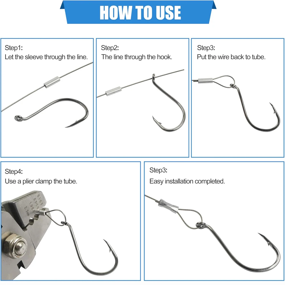 200 قطعة الصيد الألومنيوم تجعيد الأكمام البيضاوي ب...