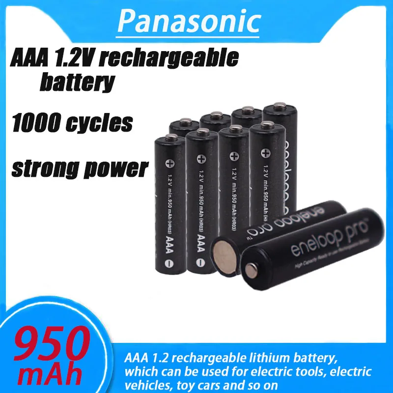 8-64PCSPanasonic Original Eneloop Pro 950mAh AAA battery For Flashlight Toy Camera PreCharged high capacity Rechargeable Battery 2