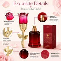 WARMKISS Midnight Rose Parfum pour femme, longue tenue, frais, Eau de Parfum 50ml, senteur florale naturelle de niche, pour rendez-vous romantique 4