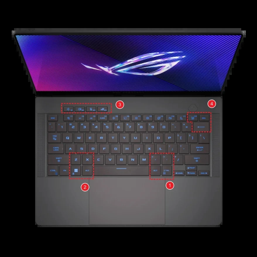 ASUS ROG Zephyrus G16 2024 용 실리콘 노트북 키보드 커버, 보호대 스킨, GU605, GU605MI, GU605MV, GU605MY, GU605MZ, GU605M, 16 인치