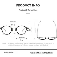 MOMOJA роскошные титановые оправы для очков из ацетата, новые ретро круглые высококачественные оптические очки по рецепту для мужчин и женщин KMN182 — изображение 4