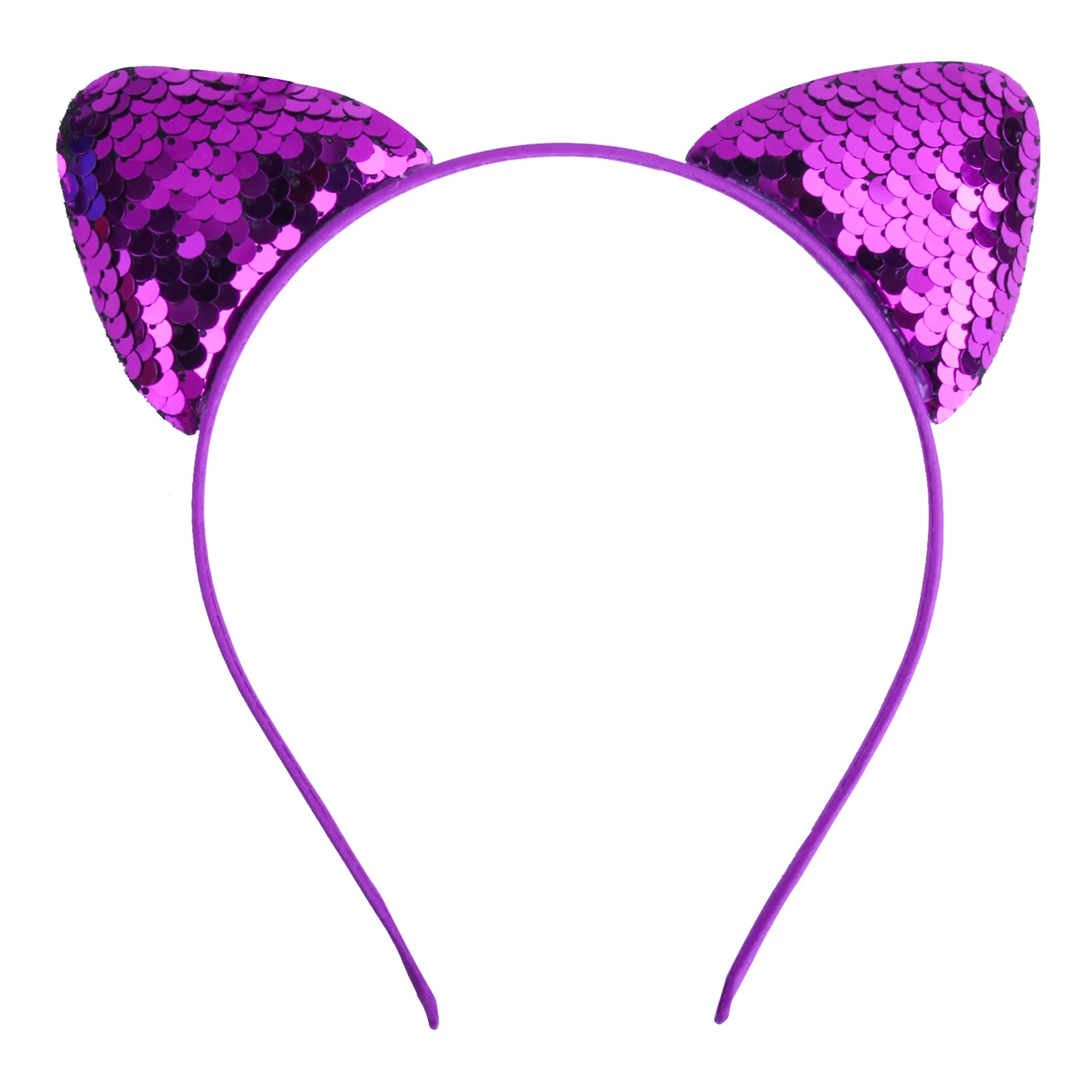 Katzenohren-Stirnbänder, wendbar, glänzendes Pailletten-Haarband, Kitty-Stirnband, glänzende Pailletten-Haarreifen für Frauen und Mädchen – Detail 22