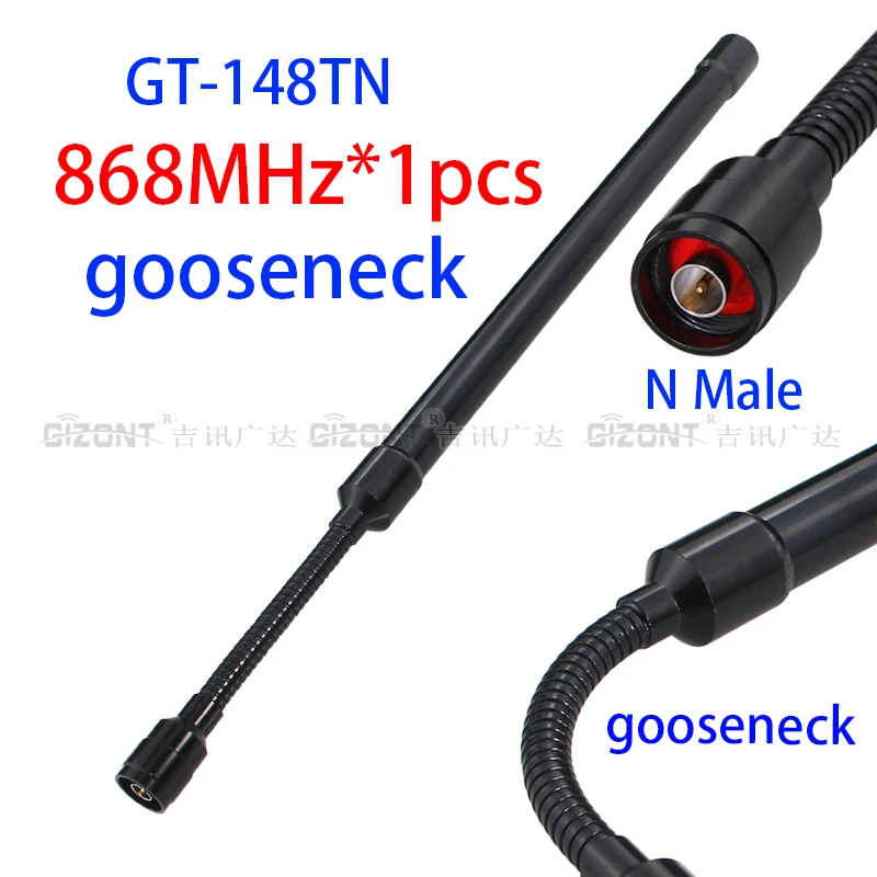 LoRa 구즈넥 안테나, 유연한 868MHz 915MHz 유리 섬유 안테나, SMA TNC N 수 헬륨 NB-IOT 디지털 변속기, 고이득