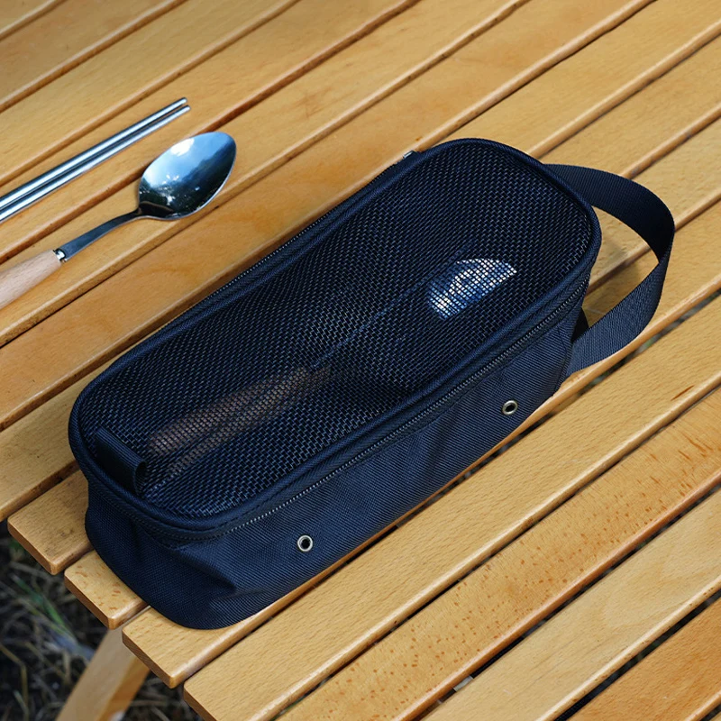 Camping Tableware Storage Bag, Outdoor Toiletries Bag, With Detachable Drain Picnic Tool Bag