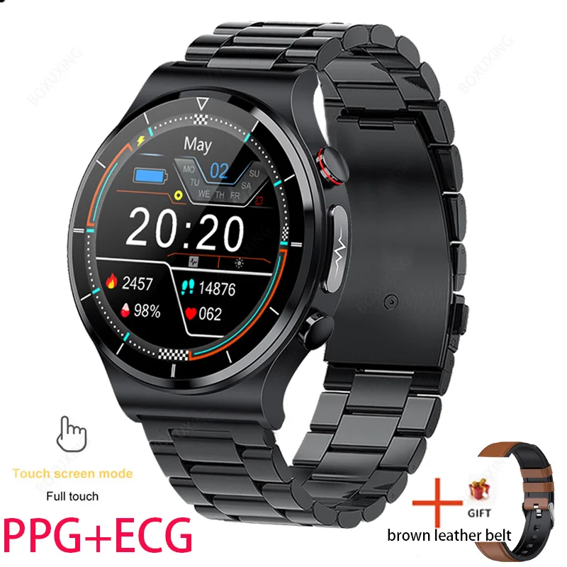 2022 New ECG+PPG Smart Watch Men Blood Pressure Heart Rate Watches IP68 Waterproof Fitness Tracker 1.32" 360*360 HD Smartwatch 