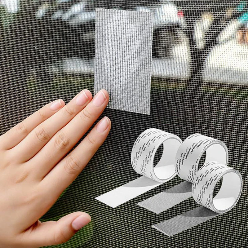 Home Mosquito Net Repair Subsidy Tape On The Window Screen Curtains Wire 5*200cm Mesh Curtain Silk Printing Fly Door Shades