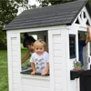 Outdoor Playhouse, Cottage, Sink, Stove, Windows, Kitchen with Pot and Pans and Utensils, Flowerpot Holders, Working Doorbell 4