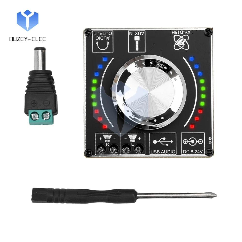 

DC8-24V Bluetooth Audio Amplifier Dual Channel Stereo Amplifier Module 2X15W/20W For Sinilink APP control