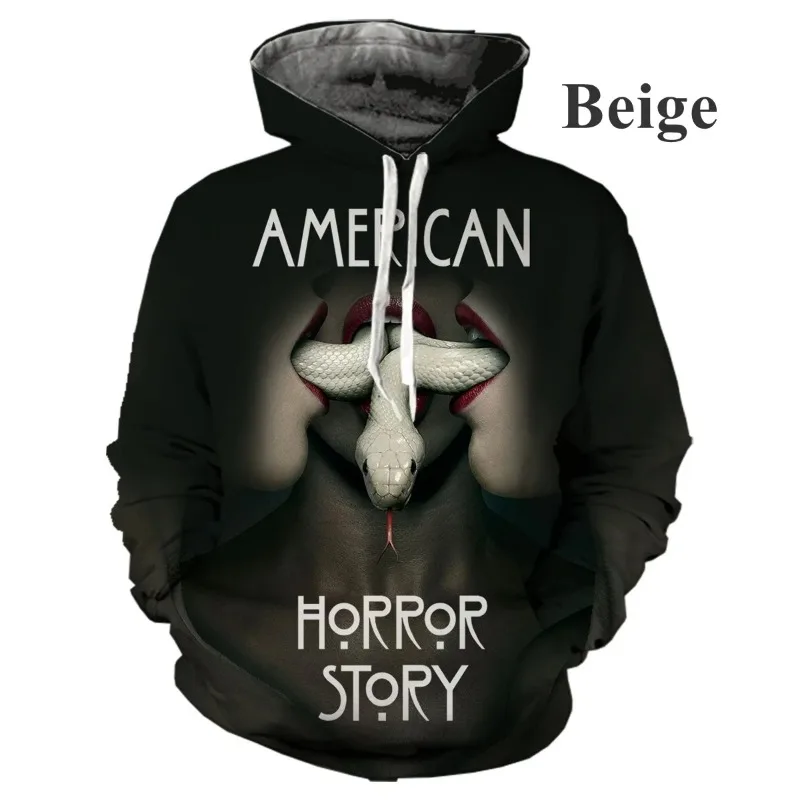 

Horror! 2023 Newest American Horror Storys Theme Printed 3d Hoodie Terror Print Unisex Tops Casual Pullover Sweatshirts