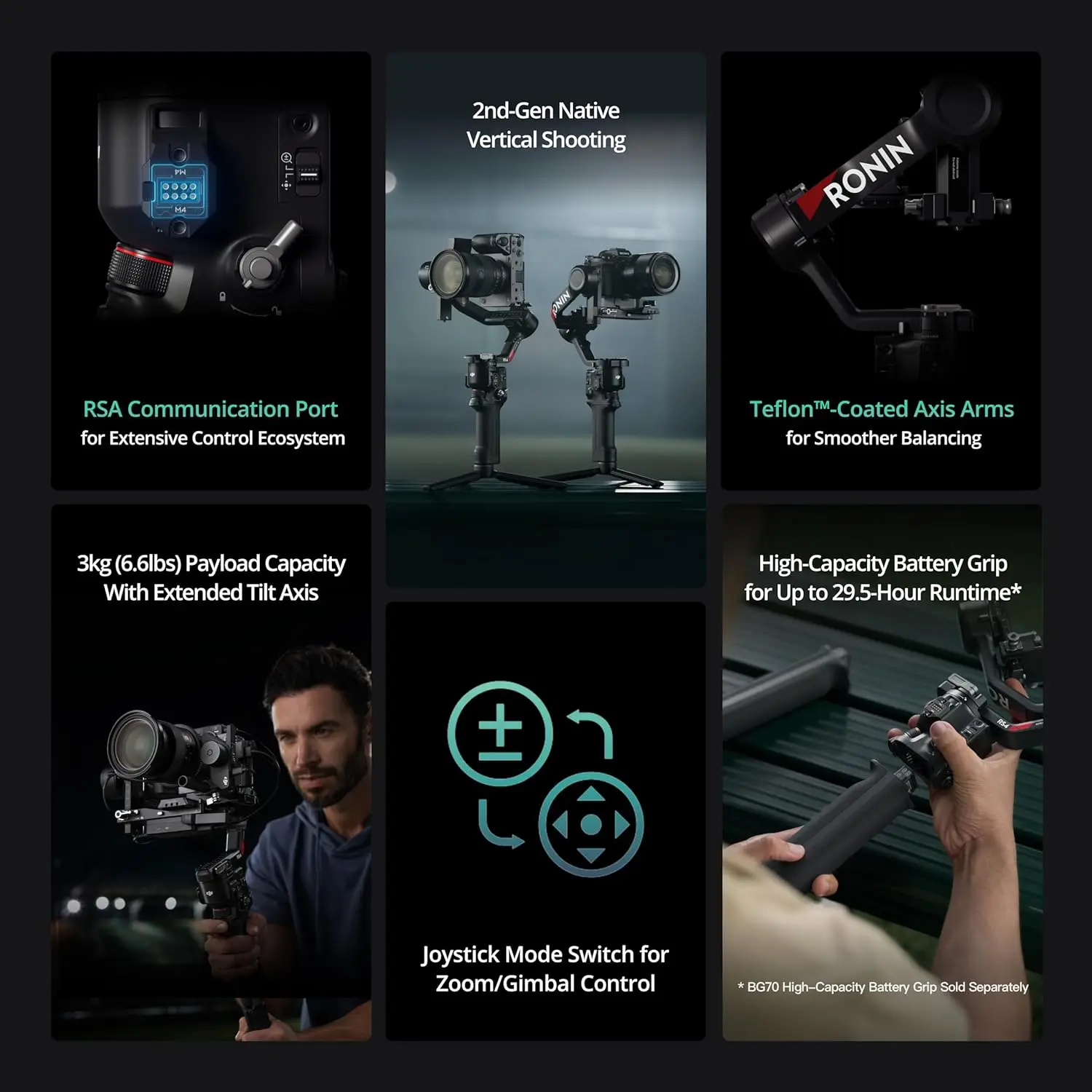 DJI RS Combo 3kg Payload Capacity With Extended Tilt - Main Image