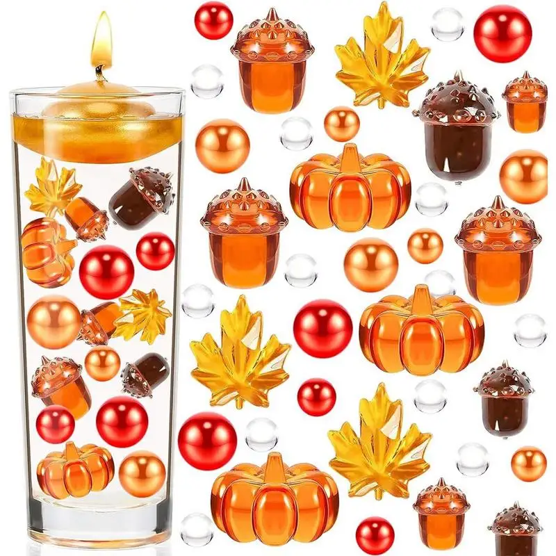 

Thanksgiving Vase Filler Christmas Xmas Floating Ornaments Pearl Vase Fillers Tabletop Centerpieces Decoration Fillers For Home