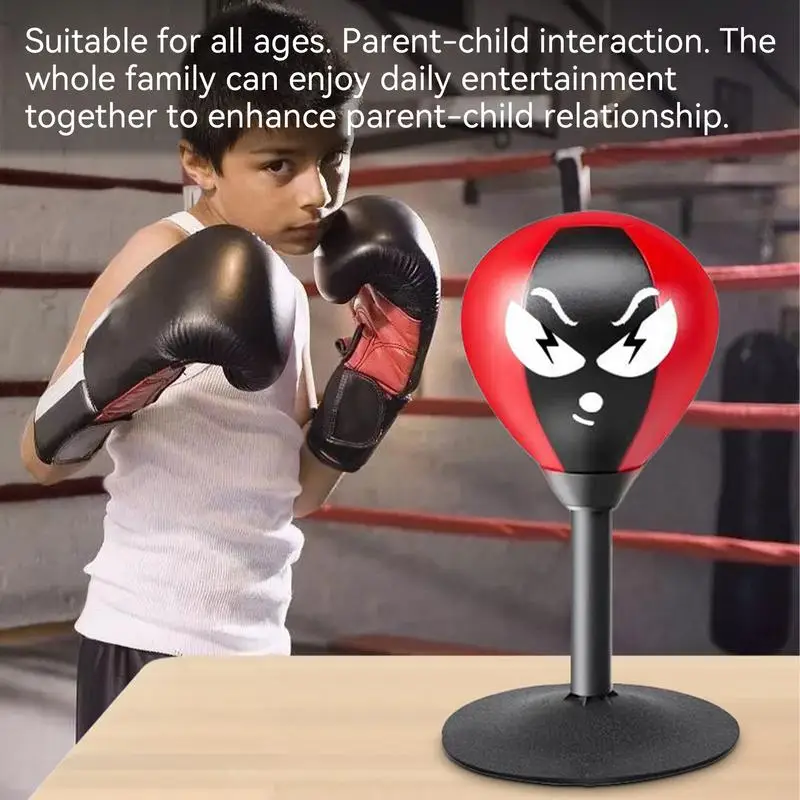 Desktop Punching Bag Heavy Duty Table Boxing Punch Ball with Strong Suction Cup Stress Relief Boxing Practice for Kids Adults