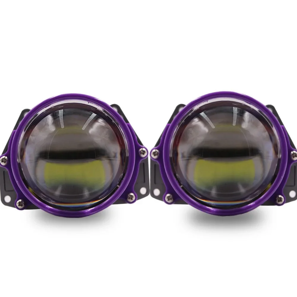 

Super Bright 12V 65W 6000K Car LED Headlight Lens Projector with Glass Lens and 2 Reflectors