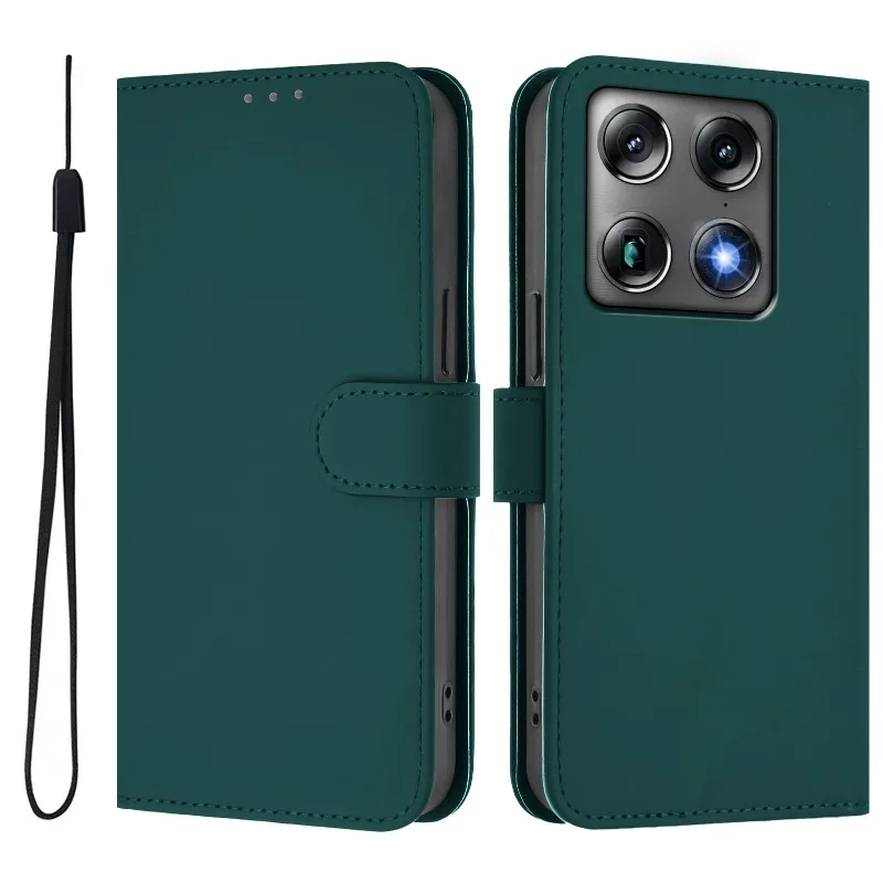 Premium Wallet Flip Cover Phone Case with Signature Lanyard and Magnetic Buckle
