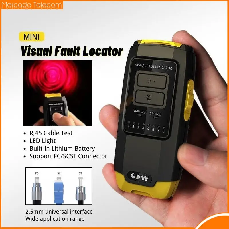 

OFW Mini Visual Fault Locator Optic Fiber Cable Tester FC/SC/ST Connector RJ45 Cable Test Optical Red Laser VFL 15MW 20MW 30MW