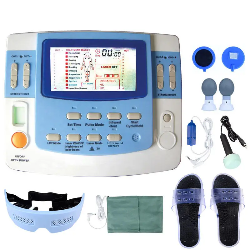 Integrated Physical Therapy With Ultrasound Tens & Ems Physiotherapy Equipment 7 Channels With Laser and Sleep Function 2 channels tens