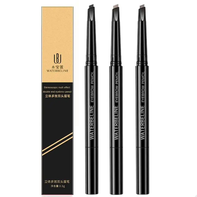 Double-Ended 5 Colors Eyebrow Pencil Natural Non-fading Waterproof Long-Lasting Filling And Outlining Eyebrow ﻿