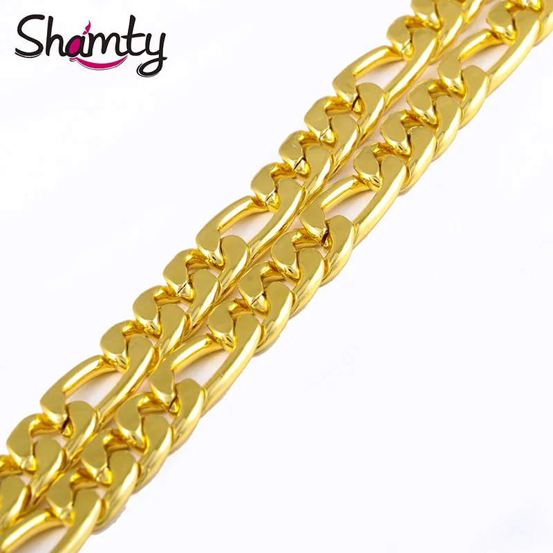 

Shamty 10 мм модное ожерелье из чистого золота, большая цепочка в виде змеи, золотая цепочка для мужчин, бесплатная доставка