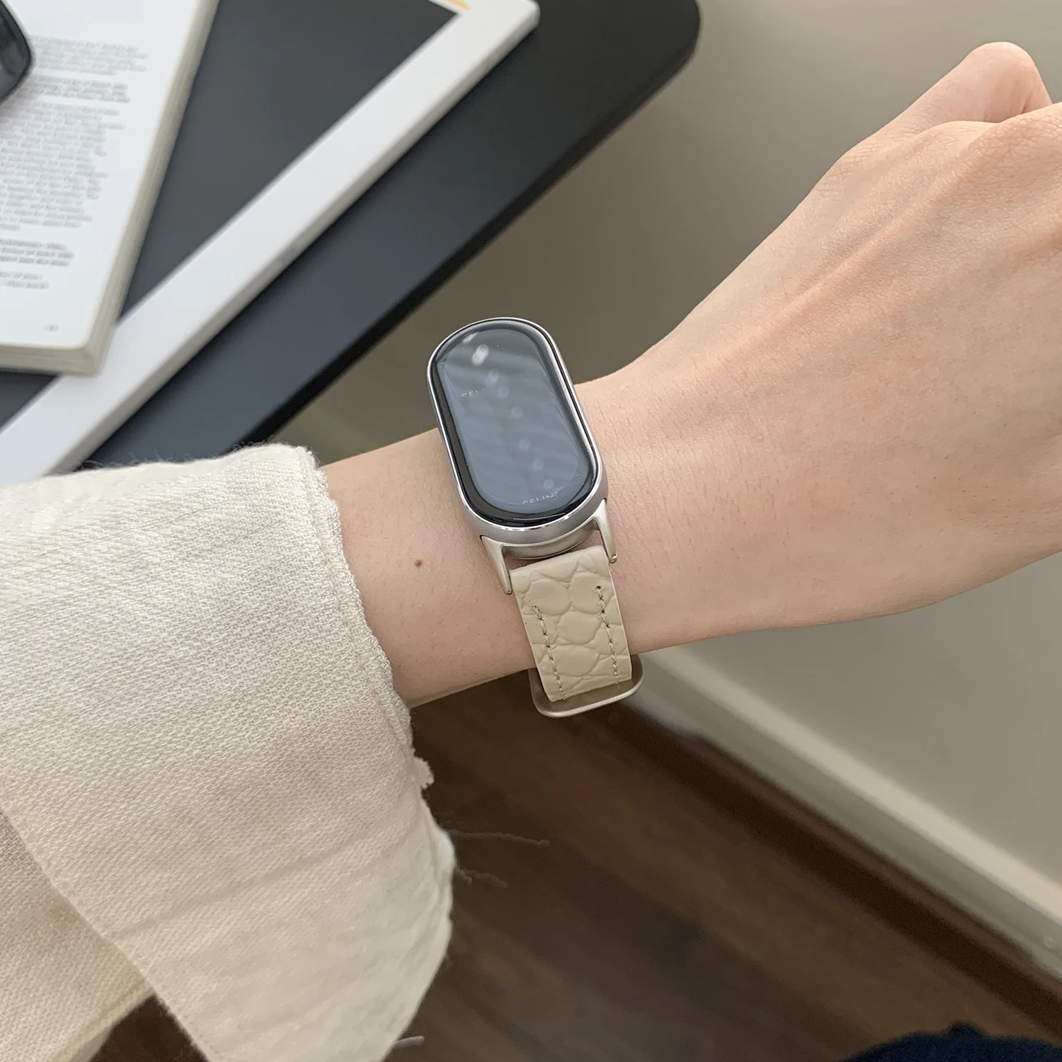 Strukturiertes Lederarmband für Xiaomi-Armband 10 8/9 Pro Business-Armband für Huawei-Armband 9/10 fit3/4/4 Pro universal 14 mm – Detail 29