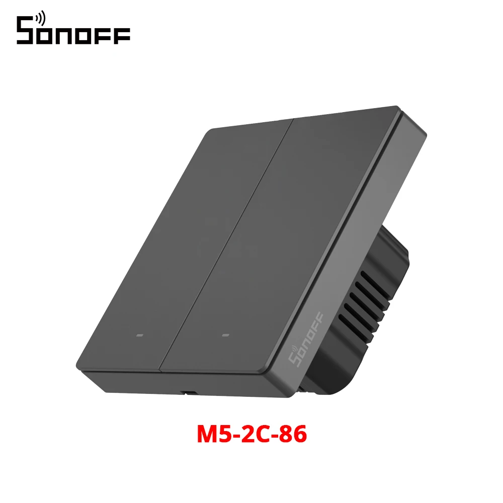 SONOFF M5 SwitchMan Smart Wall Switch 80/86 Type Push Button Switch 1/2/3 Gang Switch Frame Remote Control for Alexa Google Home 