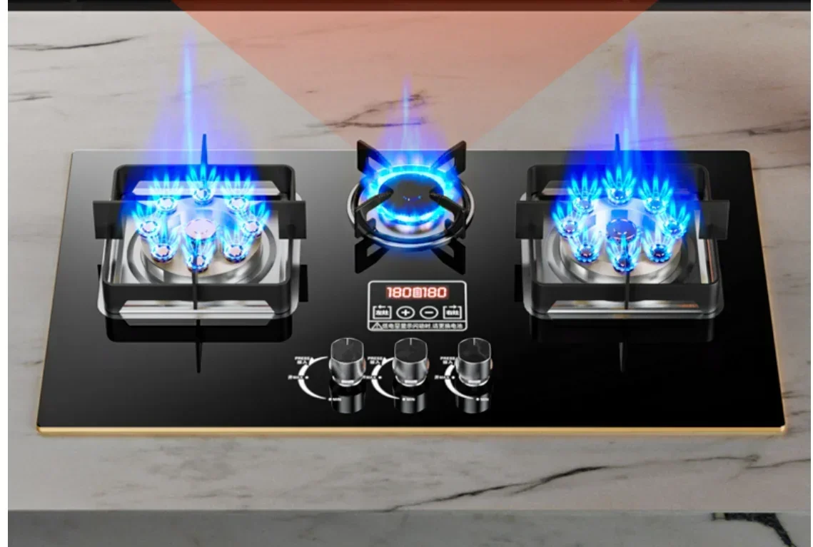 Gas Stove Household Three Stove Timing Table Embedded Dual-purpose Natural Gas Liquefied Fire