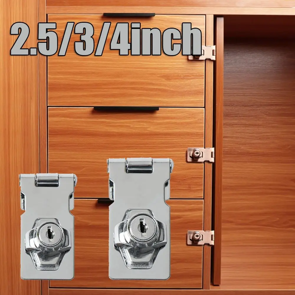 Keyed Hasp Locks Universal 2 Keys Heavy Duty Easy Installation Hasp Lock Cabinet  Locks with Keys Tool Box Locks for Small Doors - AliExpress