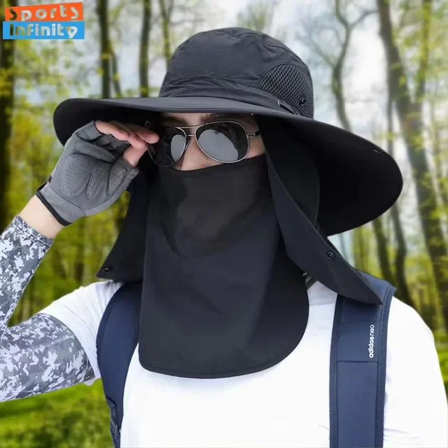 야외 활동에서 안심하고 편안하게 보호하는 남성용 햇빛가리개 모자